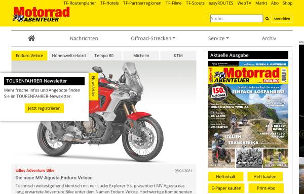 Vorschau von www.motorradabenteuer.de, Motorrad Abenteuer
