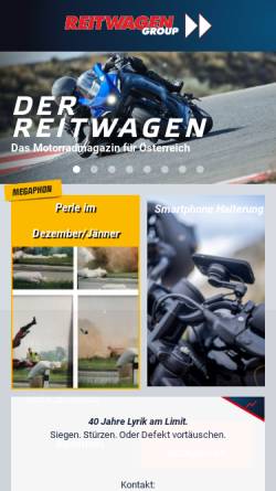 Vorschau der mobilen Webseite www.reitwagen.at, Der Reitwagen