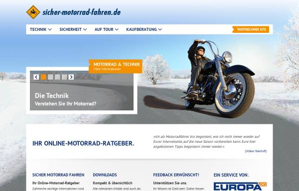 Vorschau von www.sicher-motorrad-fahren.de, sicher-motorrad-fahren.de
