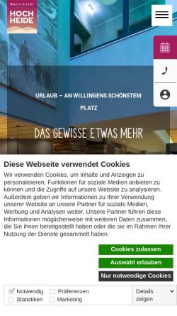 Vorschau der mobilen Webseite www.hochheide.com, Gästehaus zur Hochheide