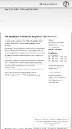 Vorschau der mobilen Webseite www.metallbandsaegen.ch, BKB Werkzeuge & Schärfservice, Inh. Beat K. Bisig