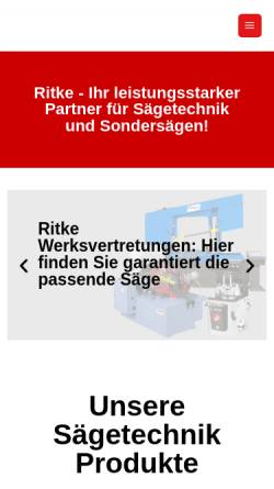 Vorschau der mobilen Webseite www.ritke.de, Ritke Werksvertretung