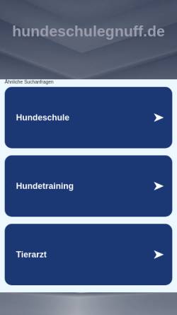 Vorschau der mobilen Webseite www.hundeschulegnuff.de, Hundeschule Gnuff