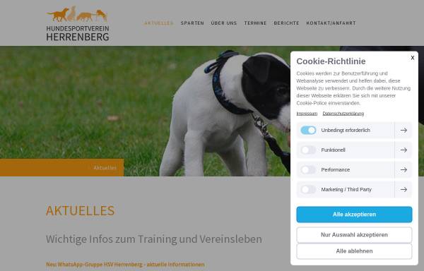 Vorschau von hundesportverein-herrenberg.de, Hundesportverein Herrenberg