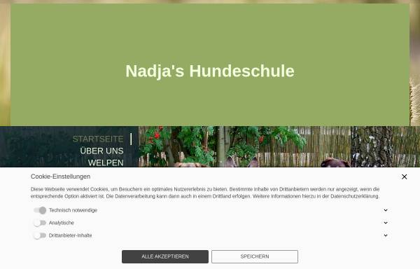 Vorschau von www.hundeschule-nadja.de, Nadja's Hundeschule