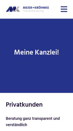Vorschau der mobilen Webseite www.meier-weil.de, Steuerberaterkanzlei Klaus D. Meier