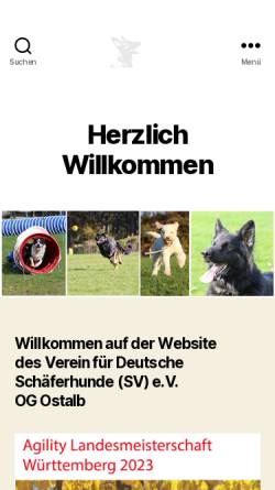 Vorschau der mobilen Webseite hundeplatz.net, SV OG Ostalb