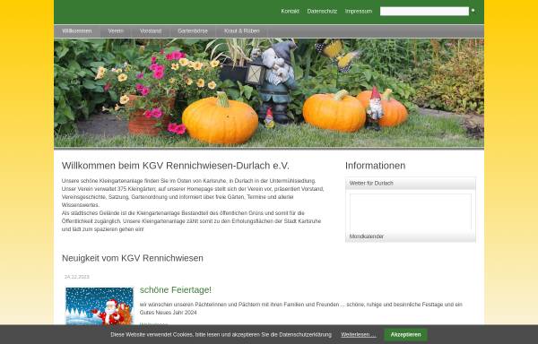 Vorschau von www.kgv-rennichwiesen.de, Kleingartenverein Rennichwiesen-Durlach e.V.
