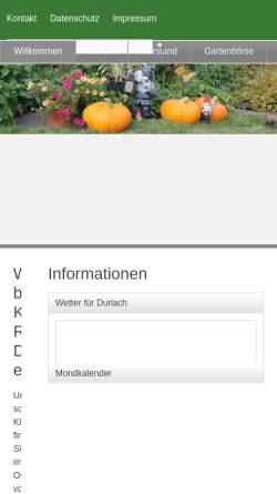 Vorschau der mobilen Webseite www.kgv-rennichwiesen.de, Kleingartenverein Rennichwiesen-Durlach e.V.