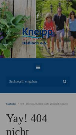 Vorschau der mobilen Webseite www.kneipp-verein-hassloch.de, Kneipp-Verein Hassloch