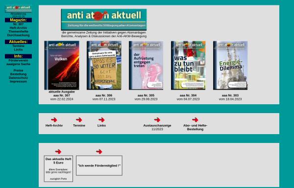 Vorschau von www.anti-atom-aktuell.de, anti atom aktuell