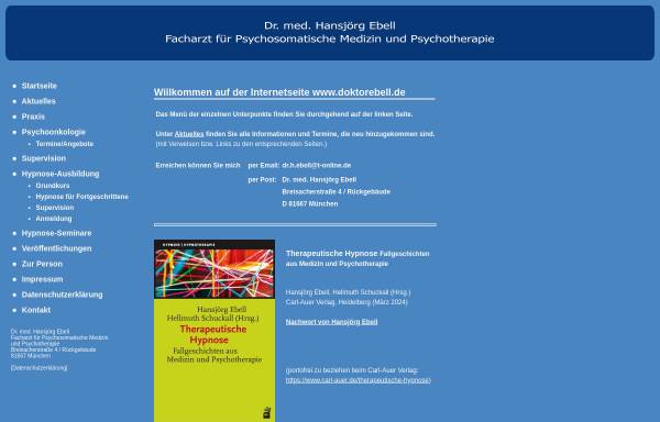 Vorschau von www.doktorebell.de, Tiefenpsychologisch fundierte Psychotherapie - Dr. med. Hansjörg Ebell