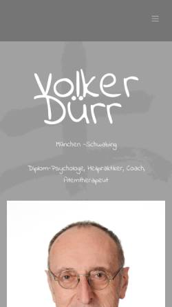 Vorschau der mobilen Webseite www.duerr-coaching.de, Tiefenpsychologische fundierte Psychotherapie - Volker Dürr