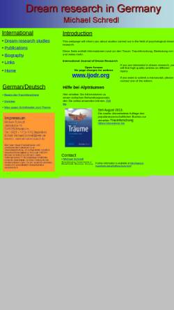 Vorschau der mobilen Webseite dreamresearch.de, Psychologische Traumforschung