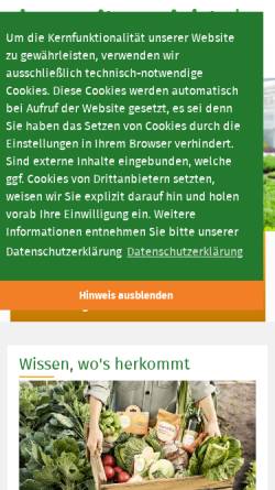 Vorschau der mobilen Webseite www.bio-mit-gesicht.de, Bio-mit-Gesicht