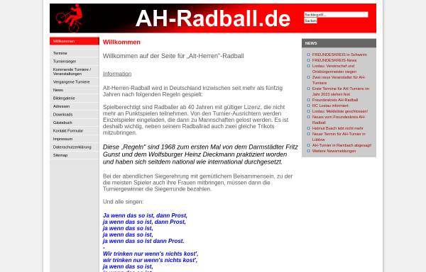 Vorschau von www.ah-radball.de, Alt-Herren Radball