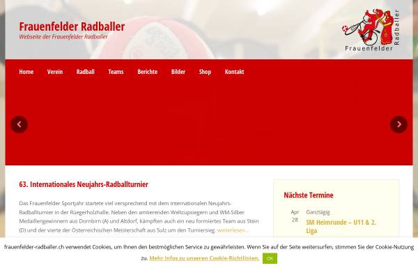 Vorschau von www.frauenfelder-radballer.ch, Frauenfelder Radballer