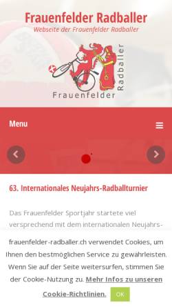 Vorschau der mobilen Webseite www.frauenfelder-radballer.ch, Frauenfelder Radballer