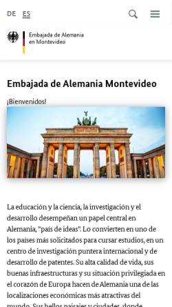 Vorschau der mobilen Webseite www.montevideo.diplo.de, Deutsche Botschaft in Montevideo