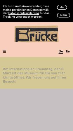Vorschau der mobilen Webseite www.bruecke-museum.de, Brücke-Museum