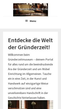 Vorschau der mobilen Webseite gruenderzeitmuseum.de, Gründerzeitmuseum
