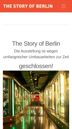 Vorschau der mobilen Webseite www.story-of-berlin.de, Story of Berlin