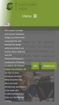 Vorschau der mobilen Webseite www.erich-fromm.de, Internationale Erich-Fromm-Gesellschaft e.V.
