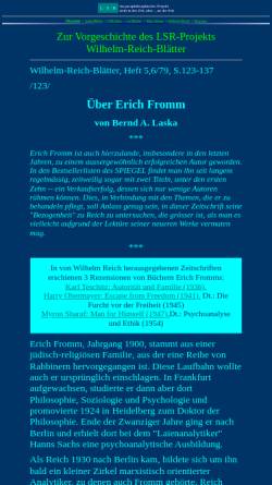 Vorschau der mobilen Webseite www.lsr-projekt.de, Wilhelm Reich und Erich Fromm