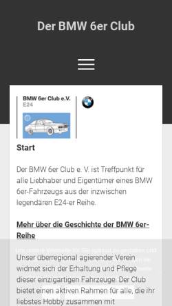 Vorschau der mobilen Webseite www.bmw6er-club.com, BMW CS Coupé
