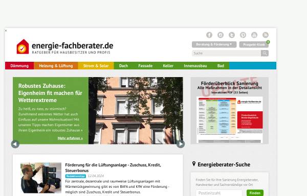 Vorschau von www.energie-fachberater.de, Fachportal für energetische Modernisierung