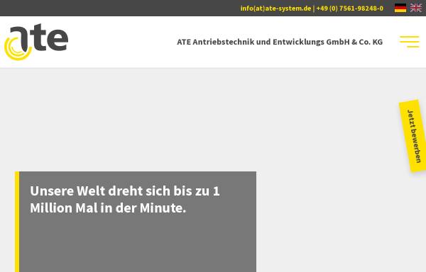 Vorschau von www.ate-system.de, ATE Antriebstechnik und Entwicklungs GmbH