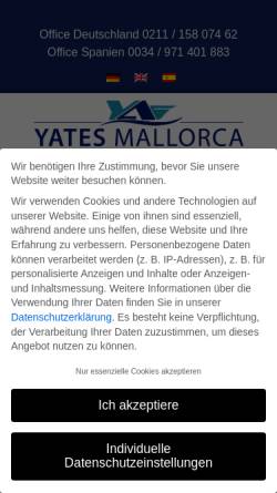 Vorschau der mobilen Webseite www.yates-alemanes.de, Bavaria Spanien