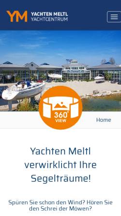Vorschau der mobilen Webseite www.yachten-meltl.de, Yachten Meltl