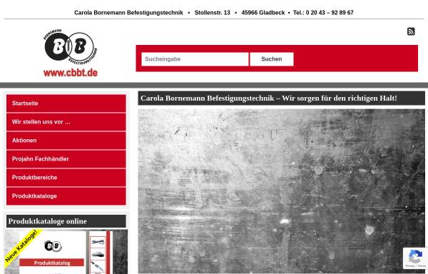 Vorschau von www.bornemann-befestigungstechnik.de, Carola Bornemann Befestigungstechnik