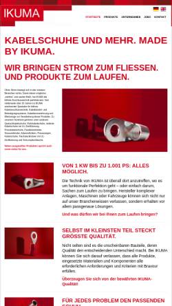 Vorschau der mobilen Webseite www.ikuma.de, IKUMA GmbH & Co. KG