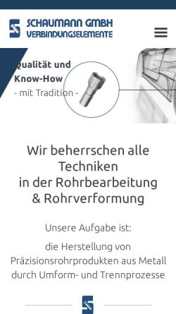 Vorschau der mobilen Webseite www.schaumanngmbh.de, Schaumann GmbH