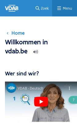 Vorschau der mobilen Webseite www.vdab.be, Flämischer Dienst für Arbeitsvermittlung und Berufsausbildung (VDAB)