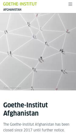 Vorschau der mobilen Webseite www.goethe.de, Goethe-Institut Kabul
