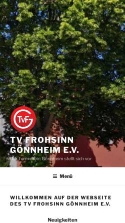 Vorschau der mobilen Webseite tv-goennheim.de, TV Frohsinn Gönnheim