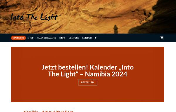 Vorschau von www.namibia-kalender.de, Into The Light