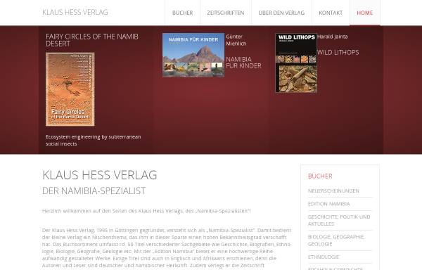Vorschau von www.k-hess-verlag.de, Klaus Hess Verlag