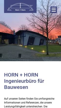 Vorschau der mobilen Webseite www.hornundhorn.de, Horn und Horn GbR