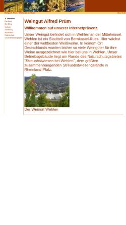 Vorschau der mobilen Webseite www.weingut-pruem.de, Weingut Alfred Prüm