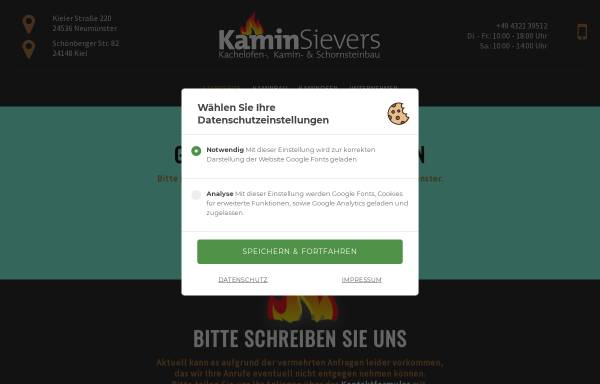 Vorschau von www.kamin-sievers.de, Kamin Frank Sievers GmbH