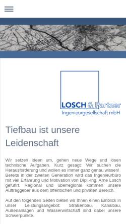 Vorschau der mobilen Webseite s600221738.website-start.de, Losch & Partner Ingenieurgesellschaft mbH