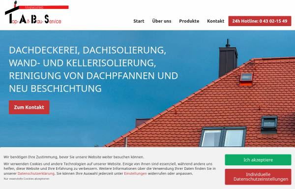 Vorschau von www.tabs-dach.de, Top-Alt-Bau-Service GmbH