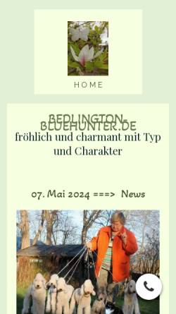 Vorschau der mobilen Webseite www.bedlington-bluehunter.de, Blue-Hunter