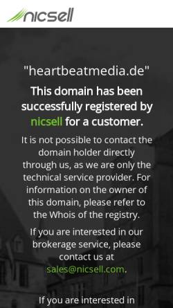 Vorschau der mobilen Webseite www.heartbeatmedia.de, Heartbeatmedia