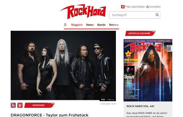 Vorschau von www.rockhard.de, RockHard
