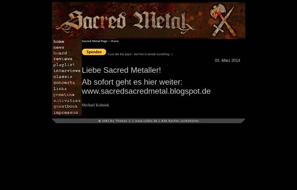 Sacred Metal-Page